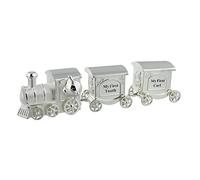 Baby Gifts WBM-GFT14 Harts Train with 2 Carriages Tooth and Curling Box Silver Plated Clear 200g
