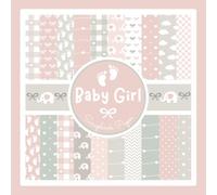 Baby Girl Scrapbook Paper: Pink and Beige Pattern Craft Paper Pad For Scrapbooking, Mixed Media, Junk Journals & Paper Crafts; 8.5 x8 .5"