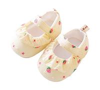 Baby Girls First Walking Shoes Cute Ruffled Sandals Infant Girls Cotton Closed Toe Soft Sole Prewalker Non Slip Floor Shoes Toddlers Summer Outdoor Beach Sandals