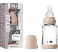 Baby Glass Bottle. 120 Ml Anti-Colic Glass Bottle. Round Silicone Tip. Promotes Natural Breastfeeding,120 Ml,Complete Set-Blush