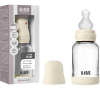 Baby Glass Bottle. 120 Ml Anti-Colic Glass Bottle. Round Silicone Tip. Promotes Natural Breastfeeding,120 Ml,Complete Set-Ivory