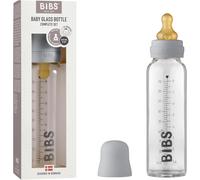 Baby Glass Bottle-Anti-Colic-Natural Rubber Latex Round Tip-Promotes Natural Breastfeeding,225ml,Cloud