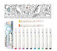 Baby Growth Height Chart- 170 x 27 cm Multifunctional Roll-up Measuring Supplies | Height Measurement Ruler With 12 Color Pens For Kindergartens And Early Childhood Education Centers