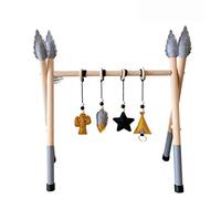 Baby Gym 'n for Cadre de jeu à suspendre avec 4 hochets en bois pour bébé