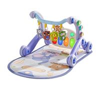 Baby Gym Play Mat avec Walker, Kick and Play Piano Activity Center avec Light & Music, Tummy Time Mat & Baby Push Toys, 74x50x43cm, Facile à Utiliser, Compatible pour 0-6 12-18 Mois