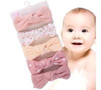 Baby Hair Bows, Elastic Headbands Set, Baby Head Wraps with Stylish Knot Design and Multipurpose Function for Daily Wear, Photography, or Special Occasions, 1 set
