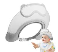 Baby Hair Washing Shield, Waterproof Shower Cap, Adjustable Bath Visor, Soft Shampoo Guard, Perfect for Kids Girls Boys Bathing Hair Wash, 23 x 23 x 7 cm, gris bleu rose