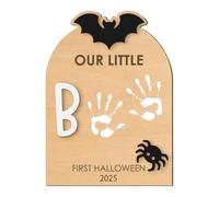 Baby Hand and Footprint Kit, Baby's First Halloween Keepsake Craft Set, Ink Pad and Handprint Ornament Kit for Newborns, Mom Dad Present, Kids Family Christmas Halloween Nursery Decor