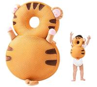Baby Head Protector Sac à Dos Mignon Breatte de Protection de tête en Peluche avec Une Sangle à Poitrine Absorption d'amortisseur Protecteur de tête pour la Marche pour bébé, Tiger Baby Head Protecto
