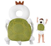 Baby Head Protector Sac à dos mignon Breatte de protection de tête en peluche Sac à dos avec sangle à poitrine Absorption de choc ajusté Protecteur de tête pour la marche pour bébé, tortue