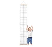 Baby Height Growth Chart Wall, Canvas Growth Chart Kids, Measuring Ruler, Hangable, Waterproof, Removable, Bedroom Nursery Decoration for Boys and Girls, 7.87x47.24 Inches