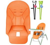 Baby High Chair Cover, PU Leather High Chair Covers, Children's Dining Chair Soft Padding, Padding Seat Kids, Comfortable Cushion Dining Chairs, Easy To Use, Portable for Kids Chairs