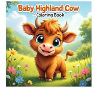 Baby Highland Cow Coloring Pages Cute Scottish Calf Farm Animal Stress Relief Activity Adorable Fluffy Cattle Shaggy Colouring Therapy Kids Adults Art Creative Mindfulness Relaxation Kawaii Barnyard