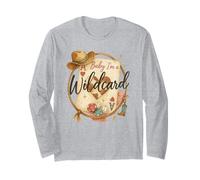 Baby I’m A Wildcard Western Playing Card Watercolor Manche Longue