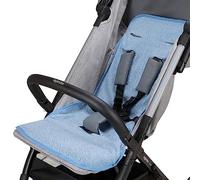 baby idea Housse pour Poussette d'Été en Éponge Coton 100% Housse Respirante Universelle pour Bébé et Enfant - FAIT EN ITALIE Blanc