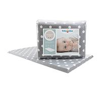 baby idea Matelas Pliant Universel pour Lit de Camping 100% Coton 120x60x4 Sac de Voyage Pois Blancs Garçon