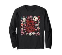 Baby I'm A WildCard Cowgirl Rodeo Bar Design Manche Longue