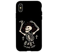 Baby I'm Dead Inside Squelette pour Halloween Coque pour iPhone X/XS