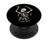 Baby I'm Dead Inside Squelette pour Halloween PopSockets PopGrip Adhésif