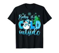 Baby, It's Cold Outside Pyjama de Noël Amusant Bonhomme de Neige T-Shirt
