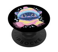 Baby Lamb Livre Ouvert pour Lire Les Amoureux des Animaux Motif Mouton Rond PopSockets PopGrip Adhésif