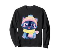 Baby Lamb Livre Ouvert pour Lire Les Amoureux des Animaux Motif Mouton Rond Sweatshirt