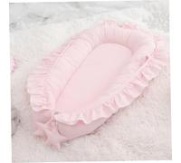 Baby Lounger, 37,4x23,6 pouces Houte-coton Baby Lounger portable avec un coup, un bassinet de voyage nouveau-né, une noix de nid pour nourrisson doux pendant 0 à 18 mois de bébés