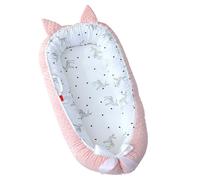 Baby Lounger for Newborn, 85x50cm Cyy Cosleeping Baby Bed avec des oreilles mignonnes, nid nouveau-né portable, Bassinet de voyage pendant 0-12 mois