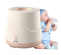 Baby Milk Bottle Shaker, Baby Formula Mixers, Baby Electric Milk Shaker,Rechargeable Non-Slip Baby Milk Bottle Shaker, Baby Supplies for Outdoor Indoor Travel (White, Pink)