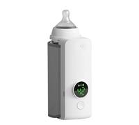 Baby Milk Warmer - Portable Bottle Warmer | Rechargeable USB Breastmilk Bottle Warmer | Milk Powder Dispenser And Digital Lid | Battery-Powered Wireless Baby Milk Warmer For Breastmilk