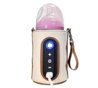 Baby Milk Warmer, Portable USB Bottle Warmer Sleeve With Adjustable Temperature, Insulated Container Bag, Perfect For Travel, Secure Heating Cover For Baby Feeding, 4.33x2.95 In