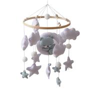 Baby Mobile - 1 pièce Sleeping Bear Nursery Mobile pour un sommeil apaisant, stimulation visuelle engageante avec des jouets en peluche, un jouet de berce