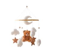 Baby Mobile For Crib - Bear Cloud Star Baby Crib Mobile | Aesthetic Ornaments, Hangable Soother With Rotation For Kids Girls Boys Toddler Preschoolers Bedroom And Other Places