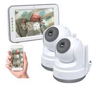 Baby Monitor Royale ELRO BC3000-2 avec écran Tactile de 12, 7 cm et Application 2 caméras Blanc G