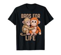 Baby Monkey Bros for Life Punch Hugging Peluche Singe Graphique T-Shirt