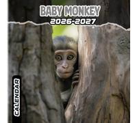 Baby Monkey Calendar 2026-2027: 18 Month Planner To Keep You On Track from Sep 2026 to Dec 2027,Square 8.5 x 8.5 Inches Gift For Organizing & Planning