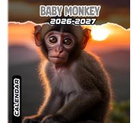 Baby Monkey Calendar 2026-2027: 18 Month Planner To Keep You On Track from Sep 2026 to Dec 2027,Square 8.5 x 8.5 Inches Gift For Organizing & Planning