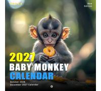 Baby Monkey Calendar 2027: Adorable Little Primates Full of Curiosity