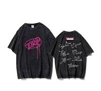 Baby.Monster-Album T-Shirts Goutte à Goutte t-Shirt RAMI AHYEON Rora ASA RUKA Chiquita PHARITA(Black-1,S)