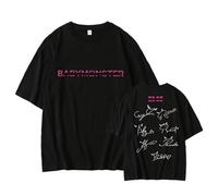BABY.MONSTER-album T-shirts SEE YOU THERE T-shirt RAMI AHYEON RORA ASA RUKA CHIQUITA PHARITA(Black-1,XL)