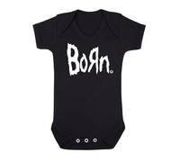 Baby Moo's Body pour bébé BORN Nu-Metal | Body musical pour bébé, idée cadeau rock n roll, Noir , 0-3 Months
