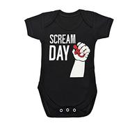 Baby Moo's SCREAM DAY Body unisexe pour bébé - Motif musique punk punk punk, Noir , 0-3 Months