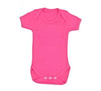 Baby MOO'S UK Body uni à manches courtes Rose pastel pour garçon ou fille