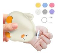 Baby Nail , Chicken-Shaped Electric Grinder, Fingernail File with 6 Replacement Grinding Heads, Ergonomic Child Care Tool for Children and Adults, 2.76x2.76x1.77 inches