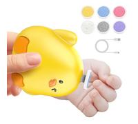 Baby Nail Filer, Chicken Shaped Electric Grinder, Fingernail File with 6 Replacement Grinding Heads, Ergonomic Child Care Product for Kids, Adults, Safe Nail Care Tool