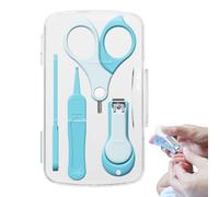 Baby Nail Kit, Safety Grooming Set, Baby Manicure Pedicure Trimmers, Round Scissors and Tweezers, Ideal for Baby Boys and Girls, Soft Care, 3.23x5.35 inches