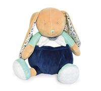 Baby Nat' - Doudou Lapin Poupi Marine - Pantin Peluche Bébé Mixte 37 cm - Compagnon Réconfortant Dès la Naissance - Doudou Lavable 30° Facile à Attraper - Idée Cadeau Naissance Fille Garçon - BN6114