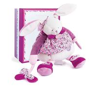 BABY NAT' - Grande Peluche Lapin Bleu - 50 cm - Douce et Confortable pour Bébé - Collection Mystère - Idée Cadeau de Naissance - Convient Dès La Naissance et Lavable À 30° - BN0619