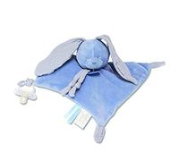 BABY NAT' - Grande Peluche Lapin Bleu - 50 cm - Douce et Confortable pour Bébé - Collection Mystère - Idée Cadeau de Naissance - Convient Dès La Naissance et Lavable À 30° - BN0619