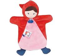 Baby Nat' - Marionnette Conteuse - Petit Chaperon Rouge - 25 cm - BN0746 | Rouge et Rose - Poupée Interactive Douce - Peluche Doudou Éveil pour Enfant - Lavable à 30° - Idée Cadeau Naissance Bébé